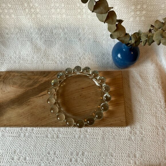 *VINTAGE* Duncan & Miller Clear Glass Ashtray 7½" Mid-Century Heavy Crysta - Picture 1 of 6